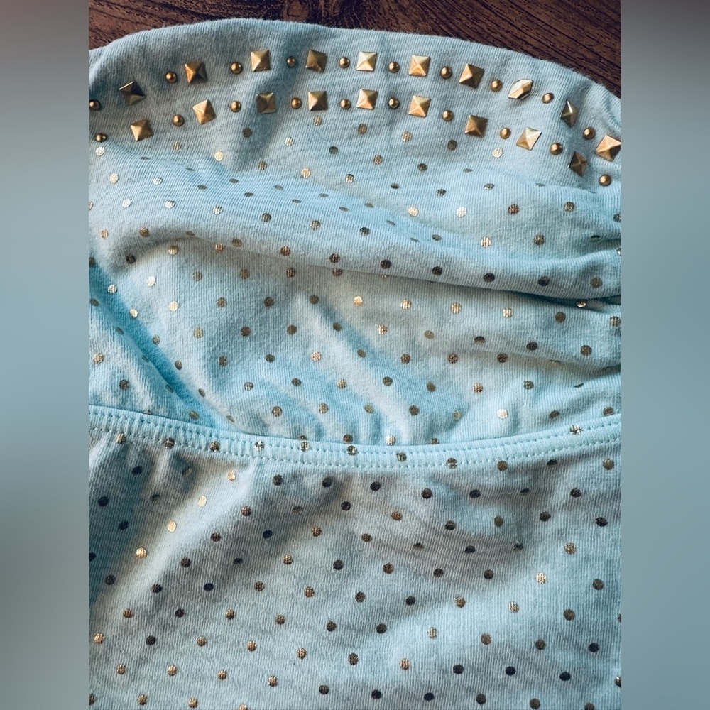 Victorias Secret PINK Light Blue Bandeau Top. Size Medium - Picture 2 of 7